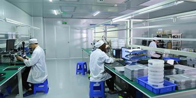 Packaging workshop of raw material testing machine